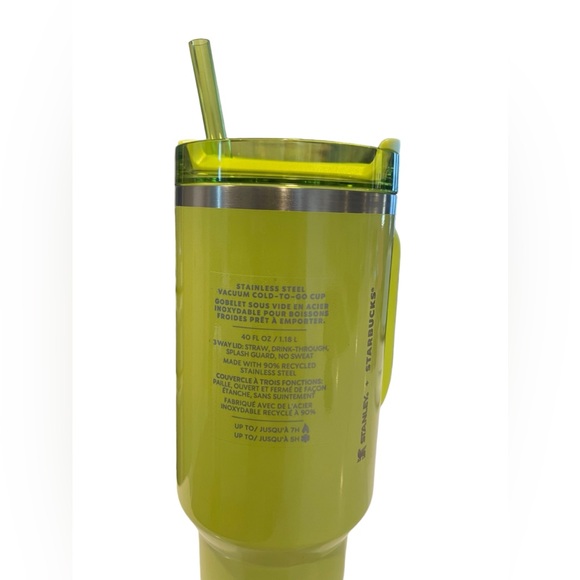 Stanley x Starbucks 40oz Quencher Summer Edition Sparkly Lime Green - Picture 4 of 6